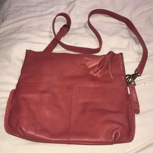 👛Lucky Brand Genuine Leather Red Crossbody